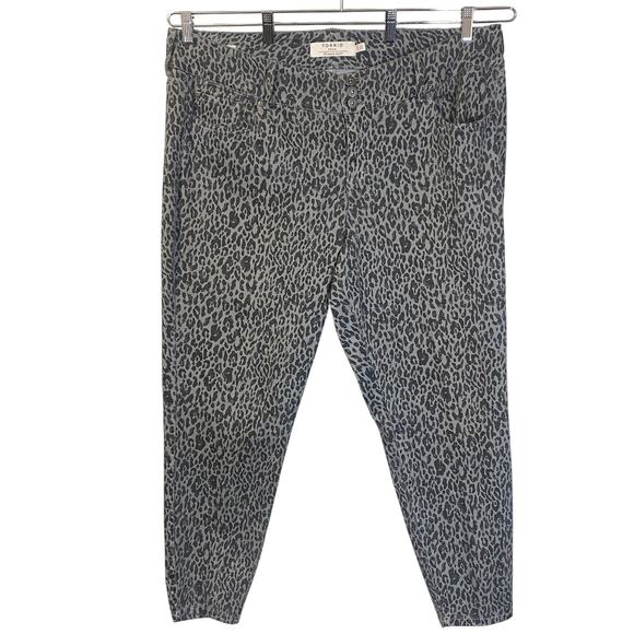 Torrid Light Grey Leopard Print Skinny Anle Jegging Jeans Sz 22 Short - Picture 1 of 12
